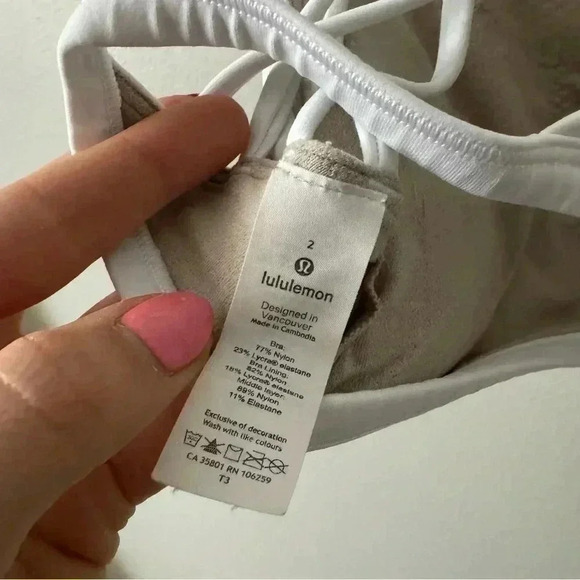 Lululemon Free To Be  Bra *Wild High Neck White 2 - Picture 7 of 7